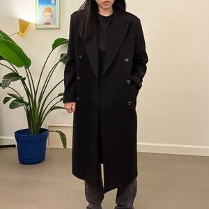 IRO Paris Black Double-Breasted Women's Coat